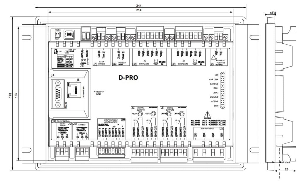 Rơ le bảo vệ đa chức năng cho máy phát điện D-Pro Sơ đồ rơ le bảo vệ đa chức năng cho máy phát điện D-Pro