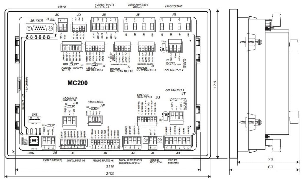 Bộ điều khiển hoà đồng bộ MC200 Sơ đồ bộ điều khiển hoà đồng bộ MC200