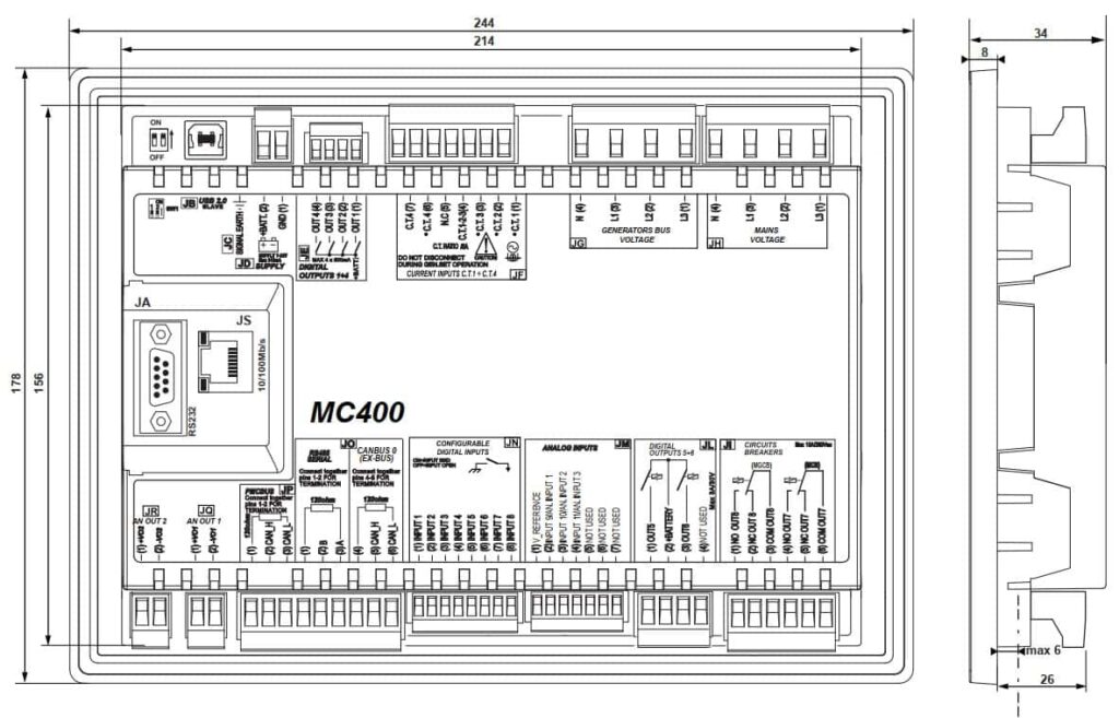 Bộ điều khiển hoà đồng bộ MC400 Sơ đồ bộ điều khiển hoà đồng bộ MC400